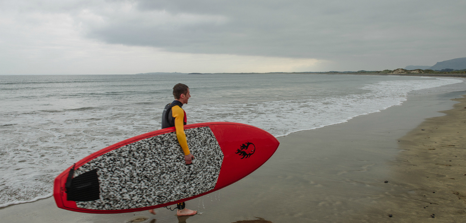Paddlers heading out at Streedagh